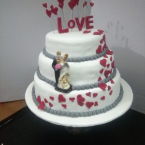 valentine special Love Fondant Cake