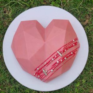 Pink Heart Pinata Cake With Hammer