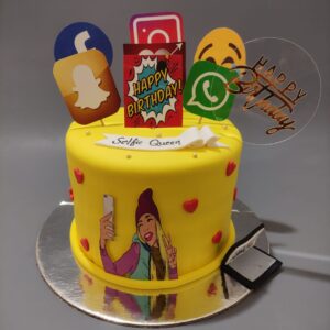 Social Media Fondant Birthday Cake
